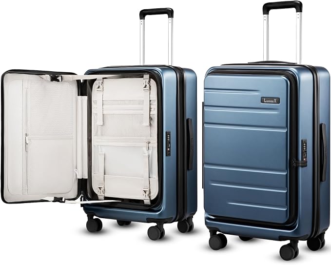 Checked Luggage Top Opening, FLT Expandable Polycarbonate Hard Shell Suitcase by LuggeXLUGGAGE