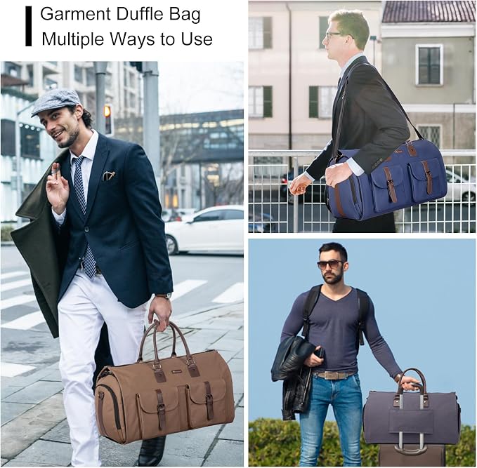 Modoker Garment Convertible Weekender Bag, Carry on Canvas Garment Duffle Bag - Image 6