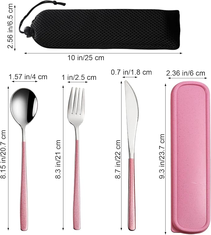 VANRA 3-Piece Portable Travel Utensils Set - Image 2