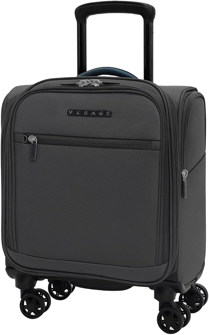 Verage Under Seat Luggage with Wheels, Softside Small Suitcase Spinner Carry On by VERAGE