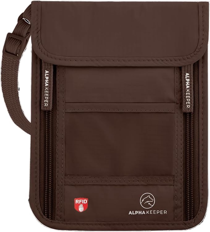 Neck Wallet, Travel Pouch For Passport Holder And Documents, Travel Neck Wallet by Alpha+Keeper