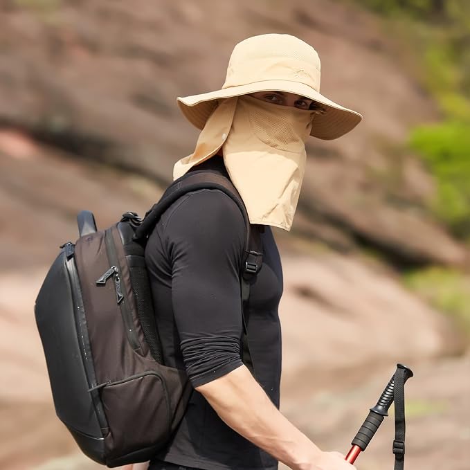 Sun Hats for Men Women Fishing Hat UPF 50+ Breathable Wide Brim Summer UV - Image 2