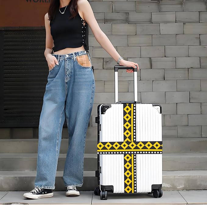 Geometric Arts Luggage Straps for Suitcases, Adjustable Luggage Travel Belt to - Image 5