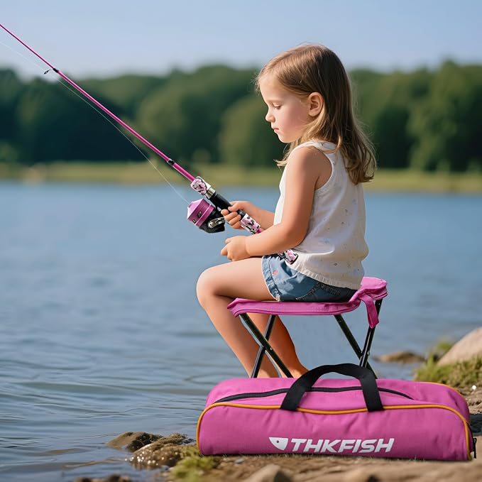 Kids Fishing Pole Set, Telescopic Fishing Rod Reel Combo Kids Starter Kit - Image 6