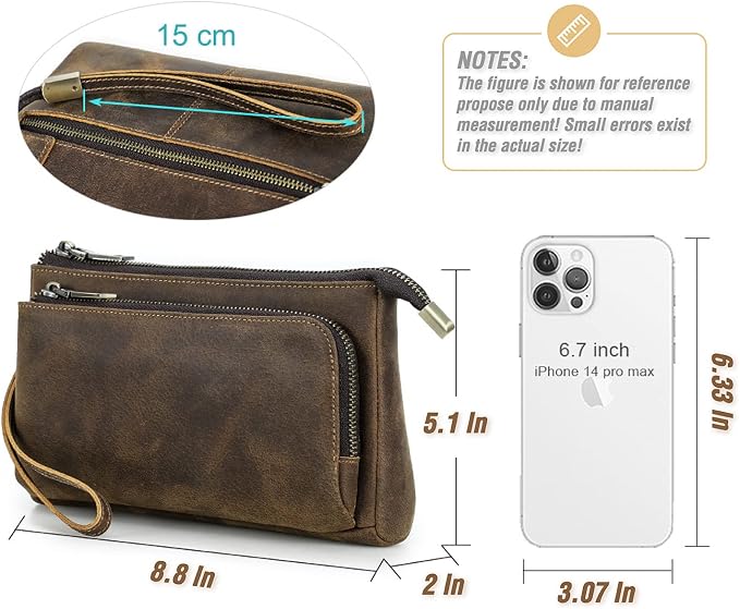 Electronic Organizer Zipper Bag Tech Kit, Top Grain Leather Handmade, Portable - Image 4