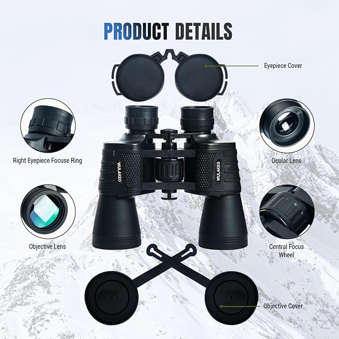 30x50 High Powered Binoculars for Adults, Waterproof Compact Binoculars - Image 6