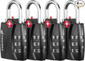 TSA Accepted Luggage Locks, Fosmon Open Alert Indicator 3 Digit Combination by Fosmon