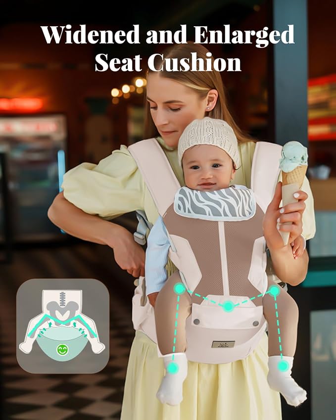 Baby Carrier Newborn to Toddler, 6-in-1 Baby Carrier, Adjustable Detachable - Image 3