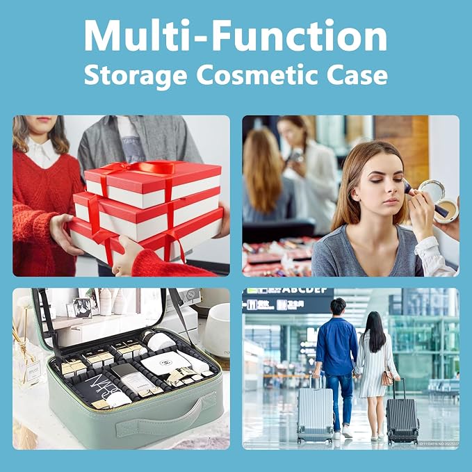 Travel Makeup Bag for Women and Makeup Artists Cosmetic Organizer Large Makeup - Image 6