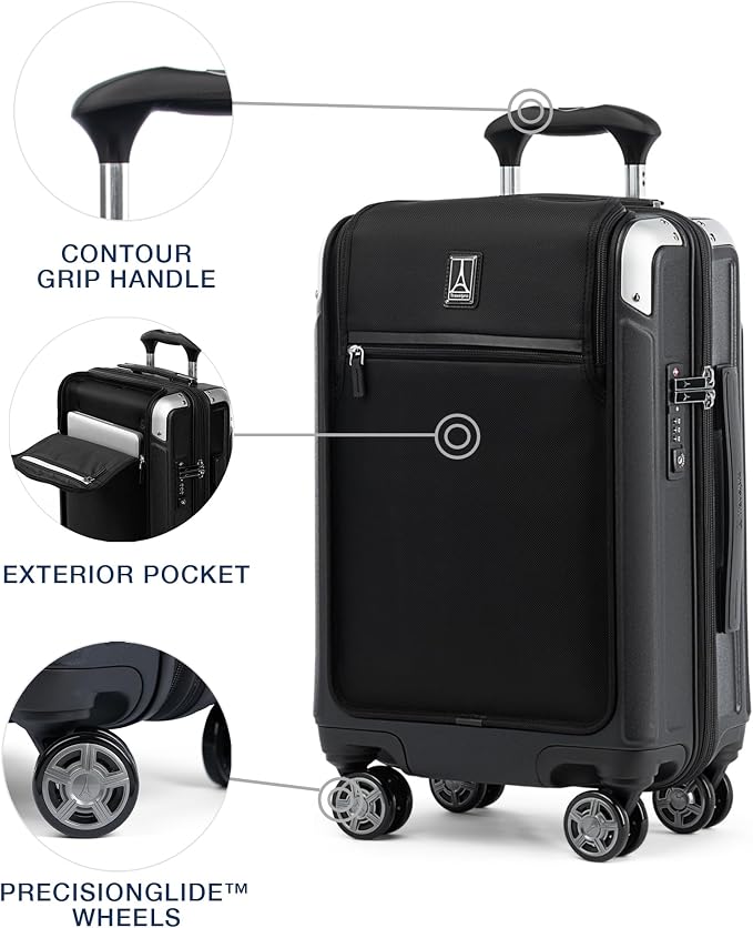 Travelpro Platinum Elite Hardside Expandable Carry on Luggage, 8 Wheel Spinner - Image 3