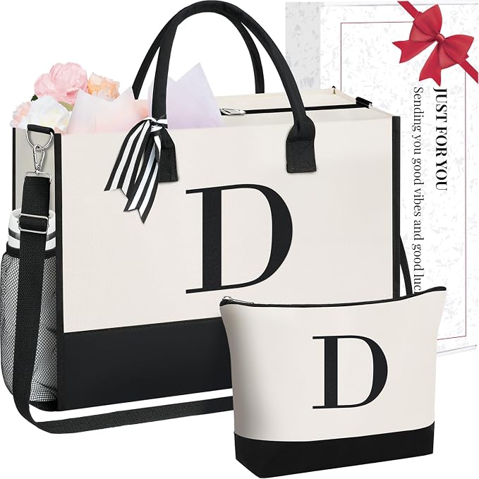 BAGAIL Initial Tote Bag, Personalized Birthday Gifts by BAGAIL