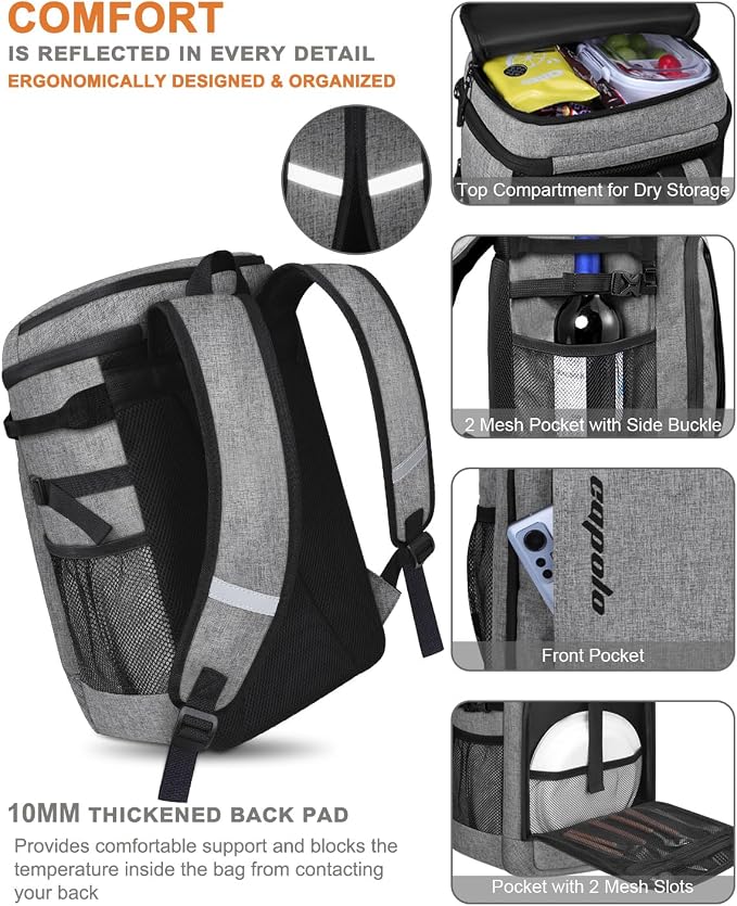 Capolo 36/45 Cans Cooler Backpack Insulated Waterproof - Image 5