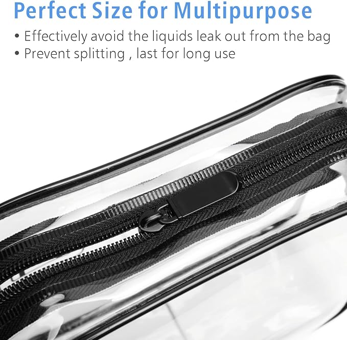 PACKISM Clear Makeup Bags, 4 Pack Quart Size Travel Bag TSA ApprovedTravel - Image 6