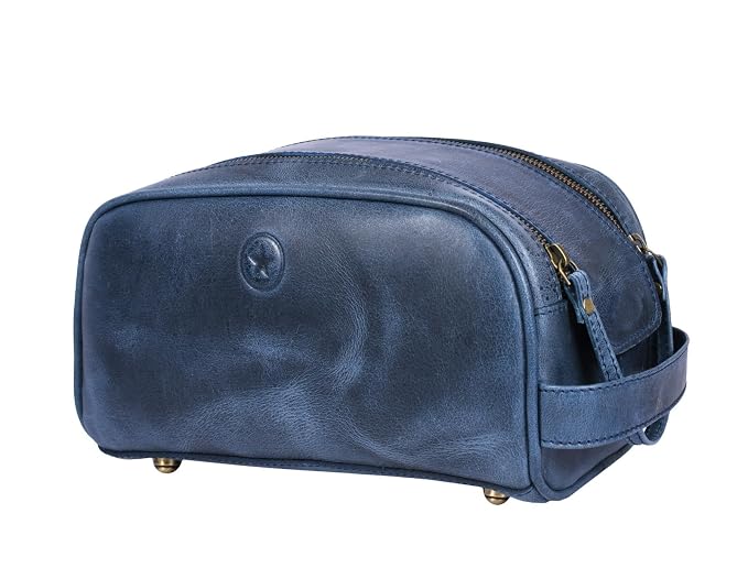 10" Premium Leather Toiletry Travel Pouch by AARONLEATHERGOODS%C2%AE
