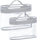 BAGSMART TSA Approved Toiletry Bag, 2 Pack Clear Makeup Cosmetic Bag Organizer by BAGSMART
