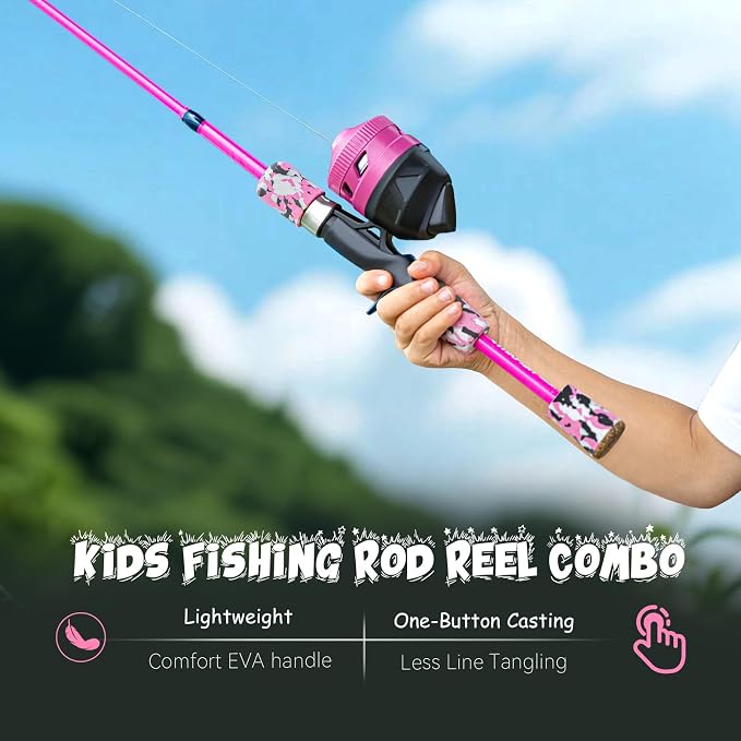 Kids Fishing Pole Set, Telescopic Fishing Rod Reel Combo Kids Starter Kit - Image 4