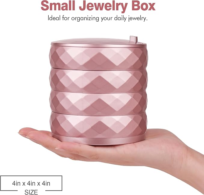 CONBOLA Travel Jewelry Case Box, Small Jewelry Organizer Earring Holder - Image 2
