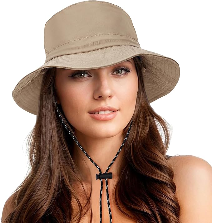 Durio Waterproof Bucket Hats for Woman UPF 50+ Sun Hat UV Protection Packable by DURIO