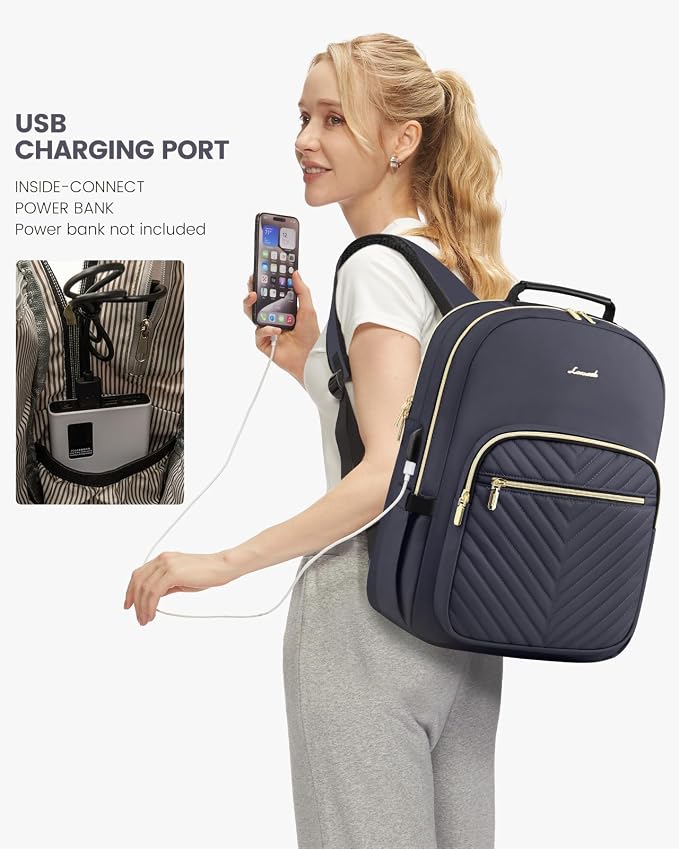 LOVEVOOK Laptop Backpack for Women, 17 Inch Large Capacity Travel Computer Work - Image 5