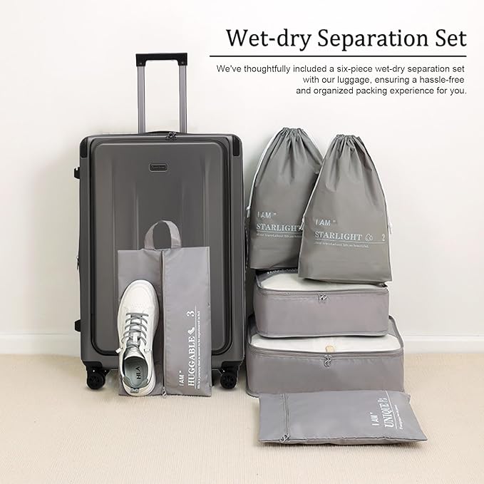 Premium Carry On Luggage, 20Inch&29 Inch Top Opening Airline Approved ABS+PC - Image 2