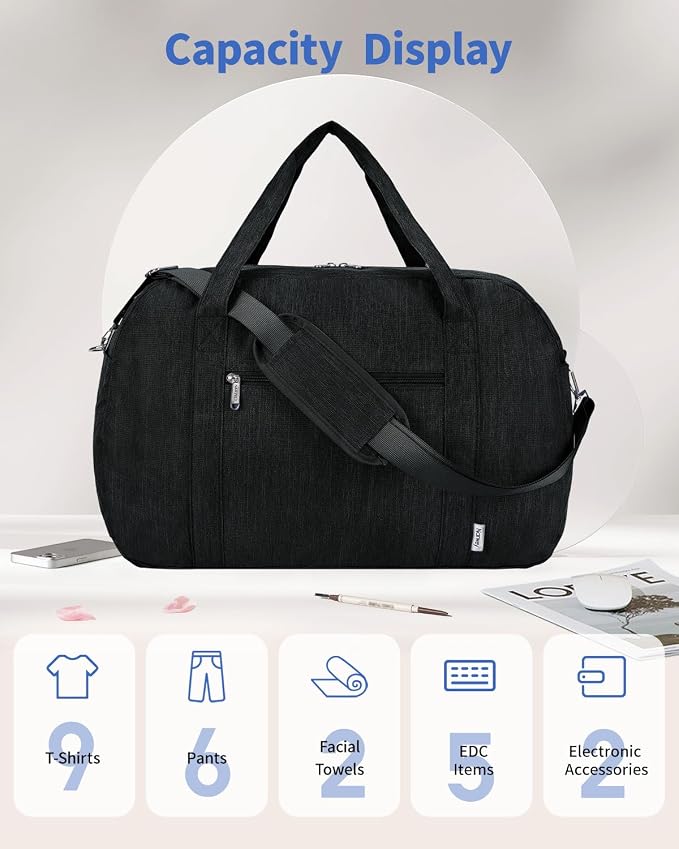 Narwey Carry on Bag 22x14x9 Airlines Approved, Carry on Duffle Bag - Image 7