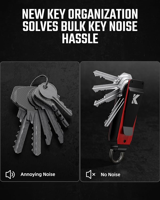 Key Organizer for Men Compact Key Holder Minimalist Key Case Metal Key Chain - Image 3