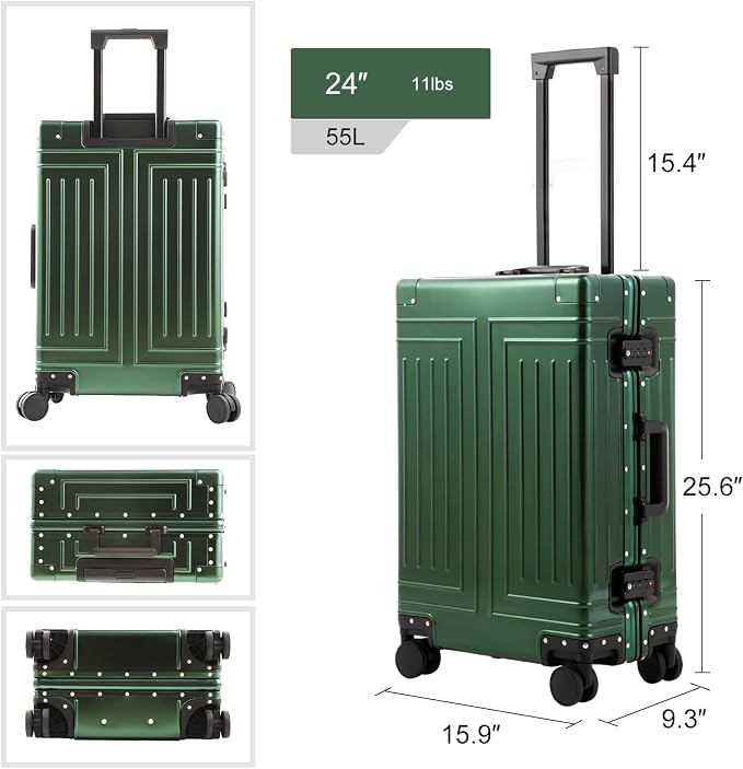 All Aluminum Carry On Luggage，Cut from Whole Aluminum Sheet，22x14x9 Airline - Image 5