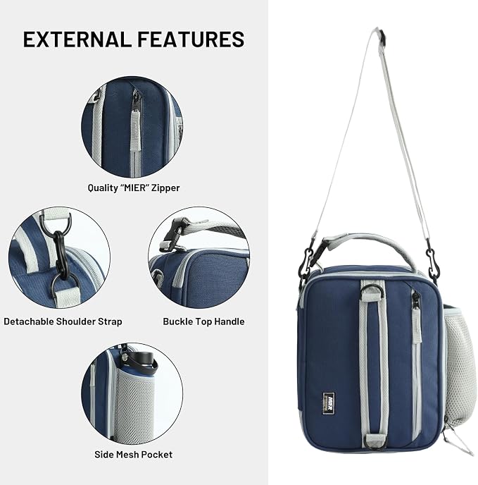 MIER Expandable Lunch Bag Insulated Lunch Box - Image 6