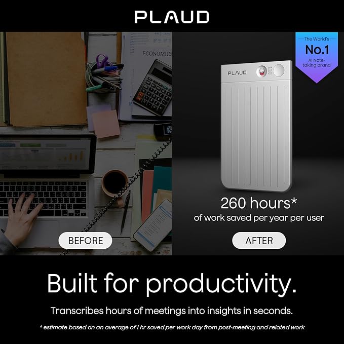 AI Voice Recorder, Note Voice Recorder w/Case, App Control, Transcribe & - Image 2