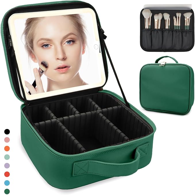 Travel Makeup Bag for Women and Makeup Artists Cosmetic Organizer Large Makeup by MORMIDTravelMakeupBag