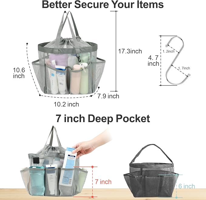 F-color Mesh Shower Caddy Portable - Image 5