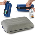 Travel & Camping Comfortable Memory Foam Pillow – Easy to Carry Portable Bag – by Alkamto