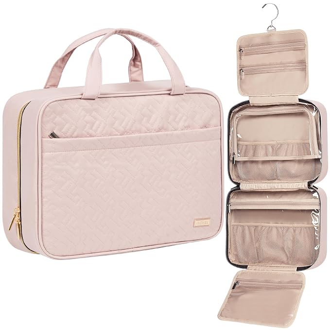 NISHEL Travel Toiletry Bag for women, Portable Hanging Organizer for by NISHEL