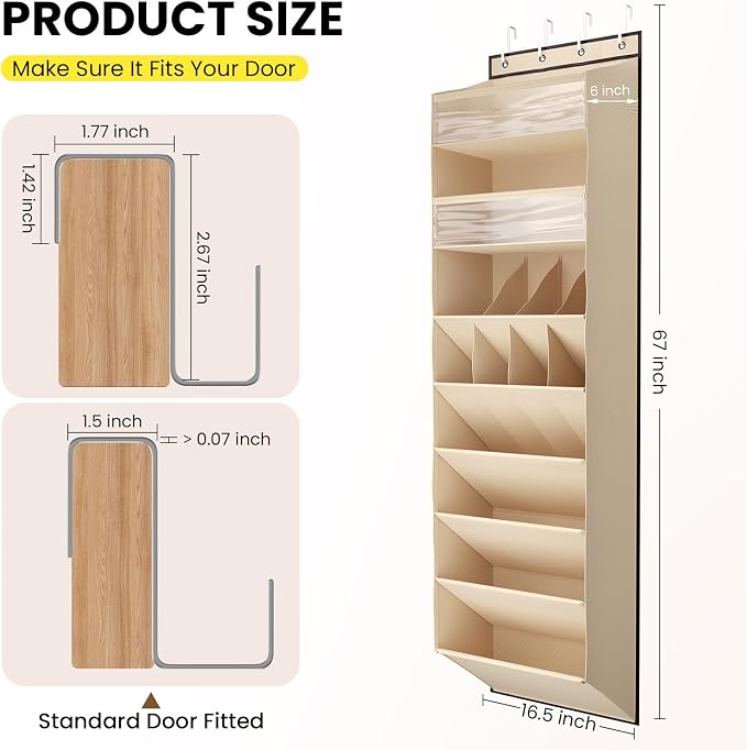 Over the Door Shoe Organizer for Closet, Shoes Rack - Image 5
