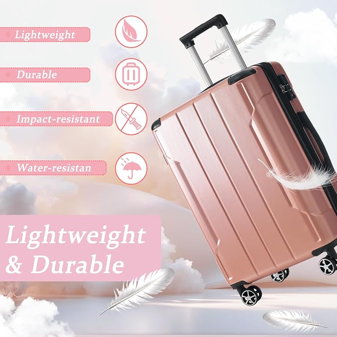 Merax 28 Inch Expandable Checked Luggage, Hardshell ABS Large Suitcase - Image 6