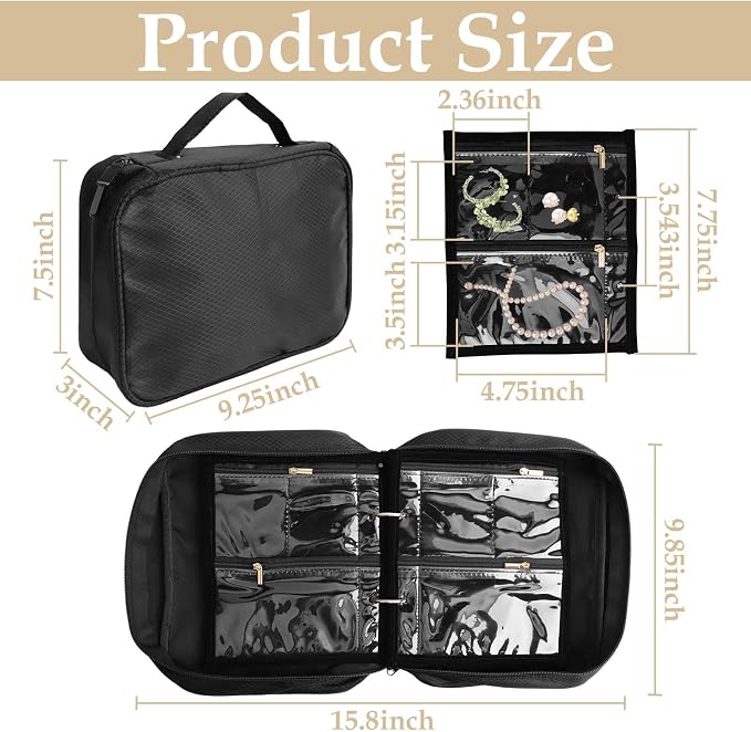 Travel Jewelry Case Organizer for Women, Jewelry Binder - Image 4