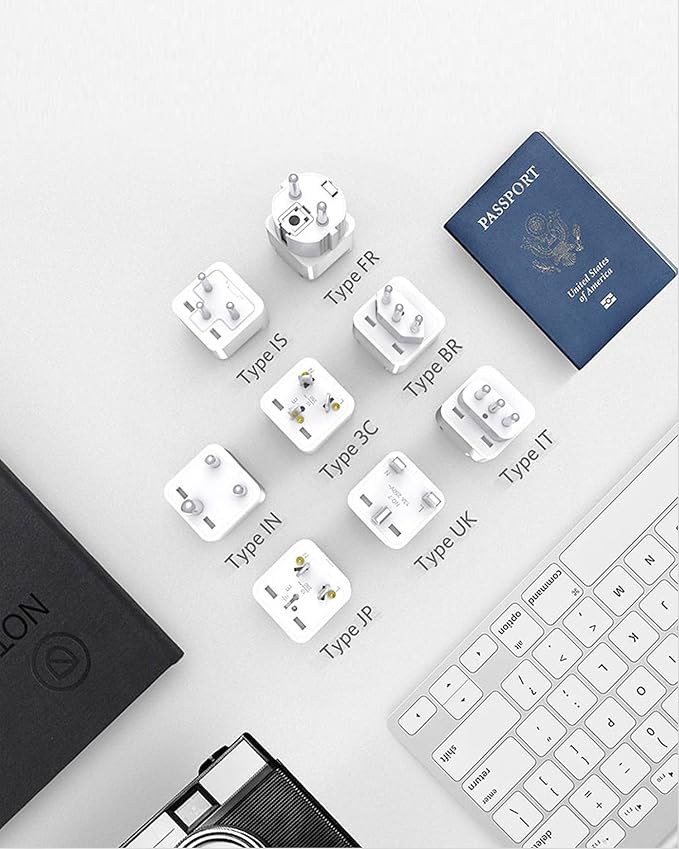 BESTEK Worldwide Travel Plug Adapter Set, Grounded Universal Power Plug Adapter - Image 4