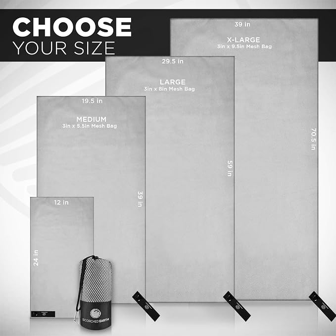 ScorchedEarth Microfiber Travel & Sports Towel Set - Image 4
