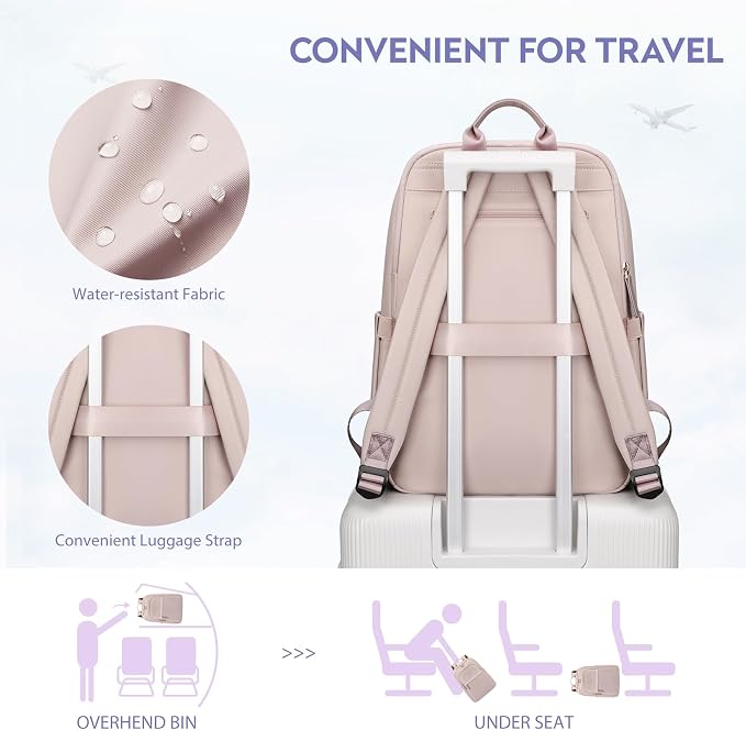 Hiking Travel Backpack for Women Casual Business Weekender Multilayer Laptop Bag - Image 8