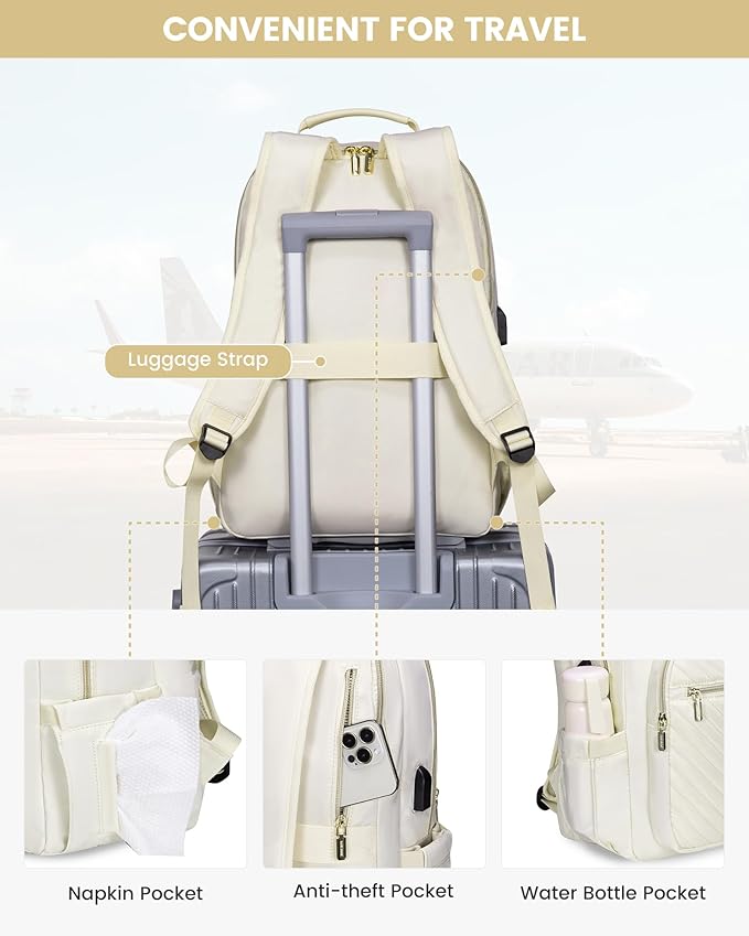 LOVEVOOK Laptop Backpack Purse for Women, Work Travel Computer Bags, College - Image 4