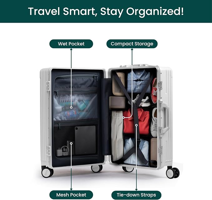 Nobl Travel Zipperless Check In Suitcase - Image 2