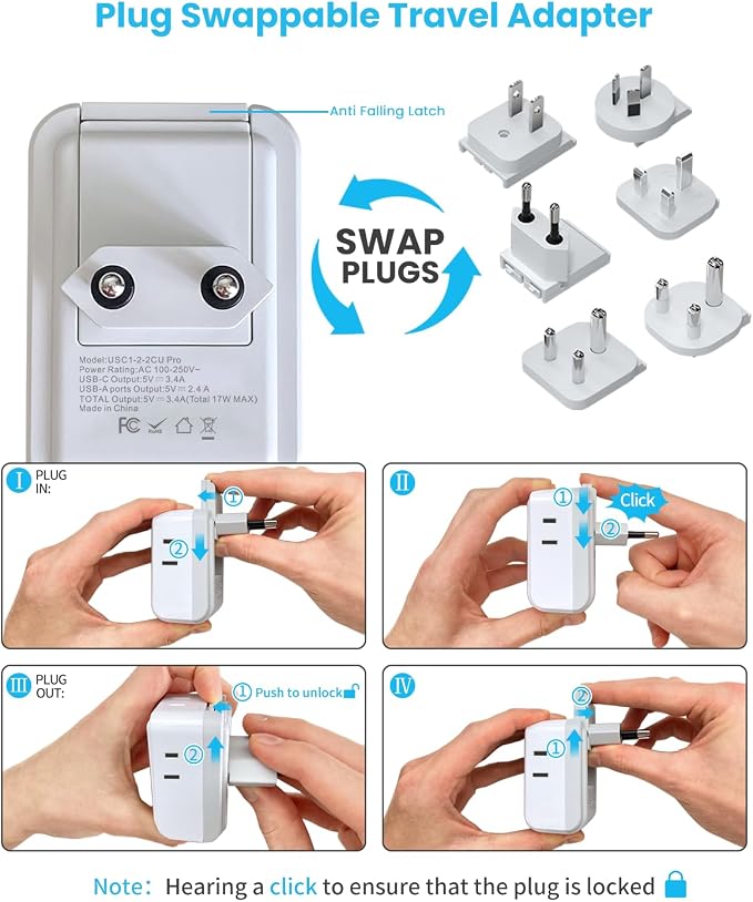 VINTAR Universal Travel Adapter Kit, International Power Adapter - Image 2