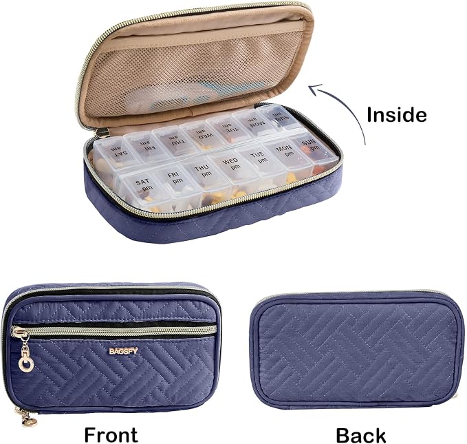 BAGSFY Pill Organizer Case 2 Times a Day- Weekly Medicine Organizer Travel Pill - Image 3