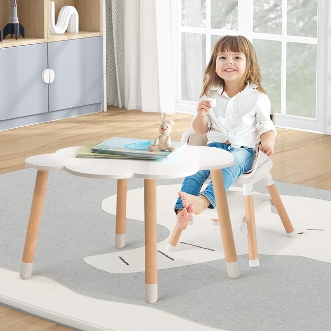 HONEY JOY Baby High Chair, 6 in 1 Convertible Wooden Highchair - Image 9