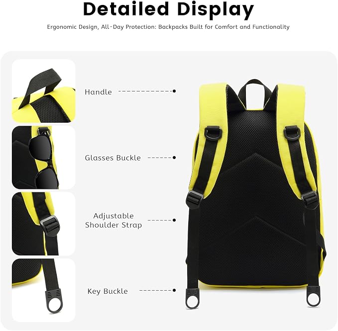 Lanola Basic Multi-Pocket Multipurpose Backpack Classical Water Resistant - Image 5