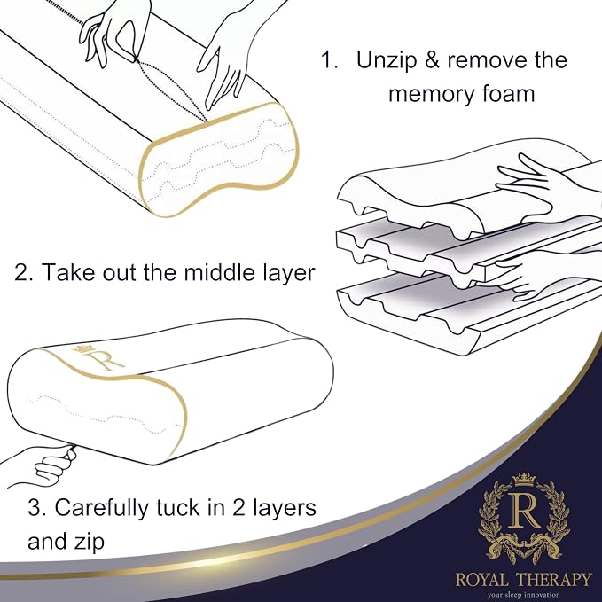 Royal Therapy King Memory Foam Pillow – Ergonomic Cervical Pillow - Image 6