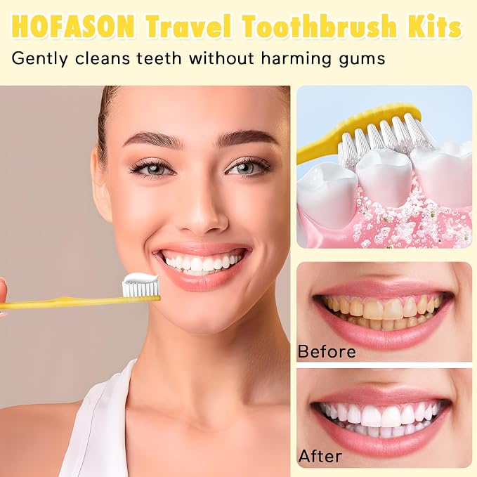 HOFASON Disposable Toothbrushes Pack of 50, Nursing Home - Image 7