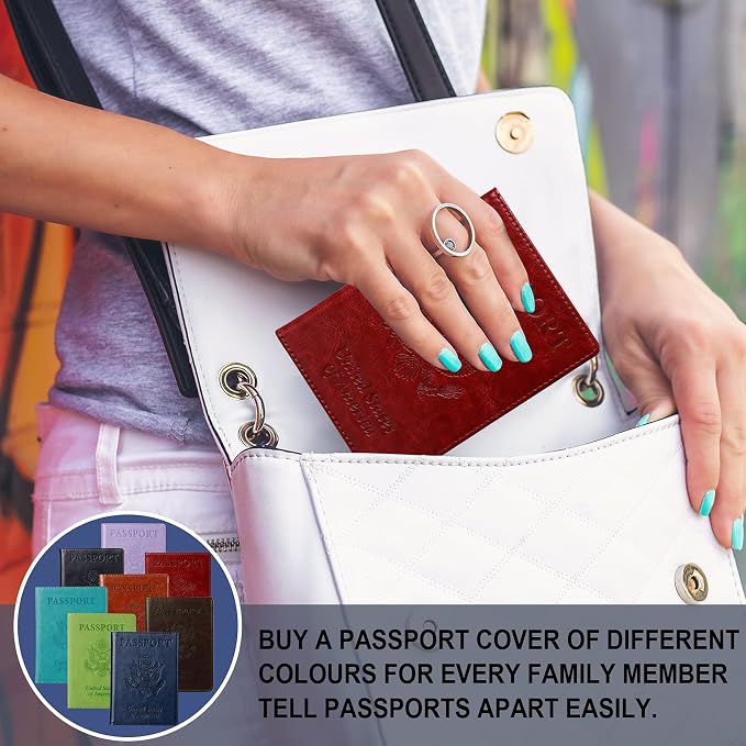 TIGARI Passport Holder for Travel Women Men, PU Leather Passport Wallet Cover - Image 7