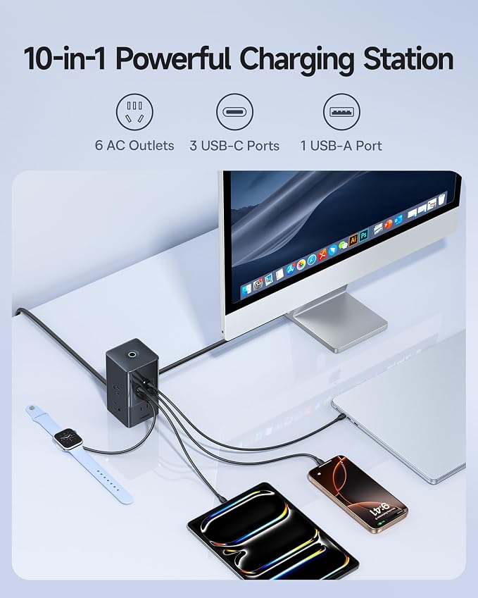 Baseus Charging Station 67W, 10-in-1 USB-C PD Fast Charging Desktop Charger - Image 2