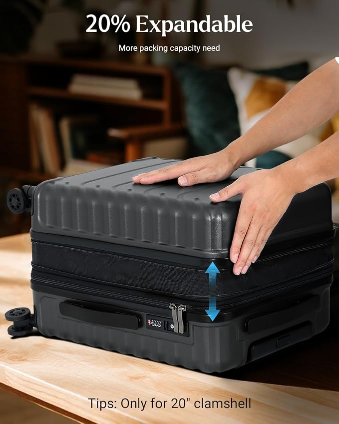 Luggage Sets 2 Pieces, 20/28 Inch PC Hardshell Suitcase - Image 5